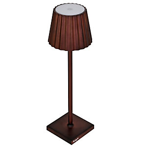 KING COLLECTION Lampada da tavolo - a led - 10 x 10 x 38 cm - alluminio/pmma - ruggine