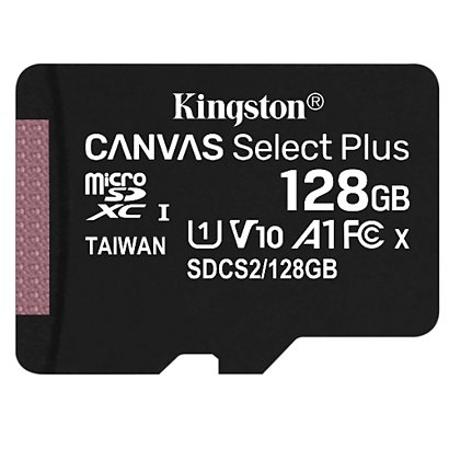KINGSTON, Memory card, 128gb micsd canvaselectplus, SDCS2/128GBSP - 1