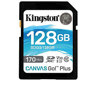 KINGSTON, Memory card, 128gb sdxc canvas go plus 170r, SDG3/128GB