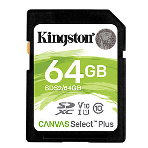 KINGSTON, Memory card, 64gb sdxc canvas select plus, SDS2/64GB