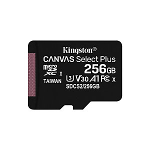 Kingston Technology Canvas Select Plus, 256 GB, MicroSDXC, Clase 10, UHS-I, 100 MB/s, 85 MB/s SDCS2/256GBSP