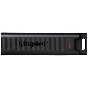 Kingston Technology DataTraveler 256GB Max 1000R/900W USB 3.2 Gen 2, 256 Go, USB Type-C, 3.2 Gen 2 (3.1 Gen 2), 1000 Mo/s, Slide, Noir DTMAX/256GB