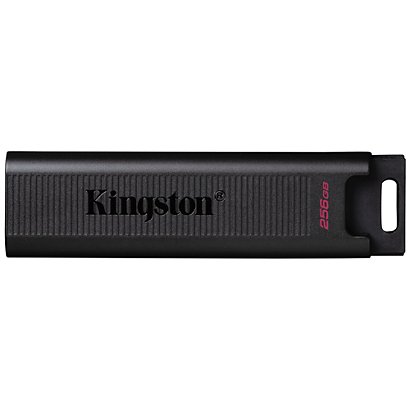 Kingston Technology DataTraveler 256GB Max 1000R/900W USB 3.2 Gen 2, 256 Go, USB Type-C, 3.2 Gen 2 (3.1 Gen 2), 1000 Mo/s, Slide, Noir DTMAX/256GB - 1