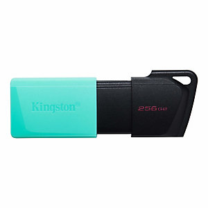 Kingston Technology DataTraveler Exodia M, 256 GB, USB tipo A, 3.2 Gen 1 (3.1 Gen 1), Deslizar, 10 g, Negro, Turquesa DTXM/256GB