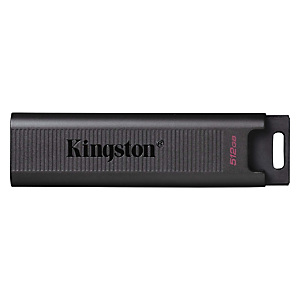 Kingston Technology DataTraveler Max, 512 GB, USB Tipo C, 1000 MB/s, Deslizar, 12 g, Negro DTMAX/512GB Kingston Technology DataTraveler Max, 512 GB, USB Tipo C, 1000 MB/s, Deslizar, 12 g, Negro DTMAX/512GB