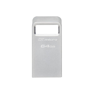 Kingston Technology DataTraveler Micro, 64 Go, USB Type-A, 3.2 Gen 1 (3.1 Gen 1), 200 Mo/s, Sans capuchon, Argent DTMC3G2/64GB