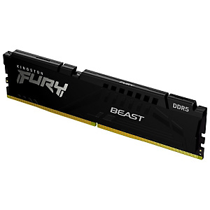 Kingston Technology FURY 16 Go 5200 MT/s DDR5 CL40 DIMM Beast Black, 16 Go, 1 x 16 Go, DDR5, 5200 MHz, 288-pin DIMM KF552C40BB-16