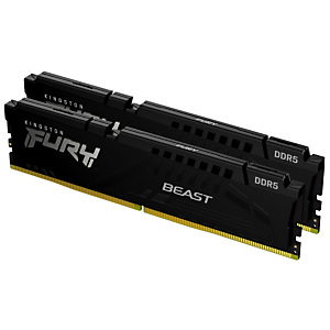 Kingston Technology FURY 64 Go 5600 MT/s DDR5 CL40 DIMM (Kits de 2) Beast Black, 64 Go, 2 x 32 Go, DDR5, 5600 MHz, 288-pin DIMM KF556C40BBK2-64