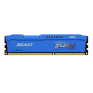 Kingston Technology FURY Beast, 8 GB, 1 x 8 GB, DDR3, 1600 MHz, 240-pin DIMM, Azul KF316C10B/8