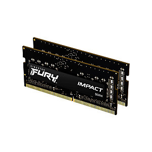 Kingston Technology FURY Impact, 16 GB, 2 x 8 GB, DDR4, 2666 MHz, 260-pin SO-DIMM KF426S15IBK2/16