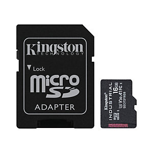 Kingston Technology Industrial, 16 Go, MicroSDHC, Classe 10, UHS-I, Class 3 (U3), V30 SDCIT2/16GB