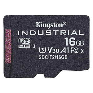 Kingston Technology Industrial, 16 Go, MicroSDHC, Classe 10, UHS-I, Class 3 (U3), V30 SDCIT2/16GBSP