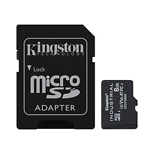 Kingston Technology Industrial, 8 Go, MicroSDHC, Classe 10, UHS-I, Class 3 (U3), V30 SDCIT2/8GB Kingston Technology Industrial, 8 Go, MicroSDHC, Classe 10, UHS-I, Class 3 (U3), V30 SDCIT2/8GB