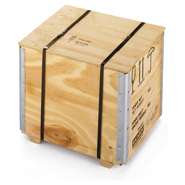 Kist van multiplex met houten onderstel RAJA 58 x 38 x 40 cm - 2