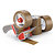 Kit 36 rollos cinta adhesiva polipropileno económica RAJA® + Dispensador de plástico - 1