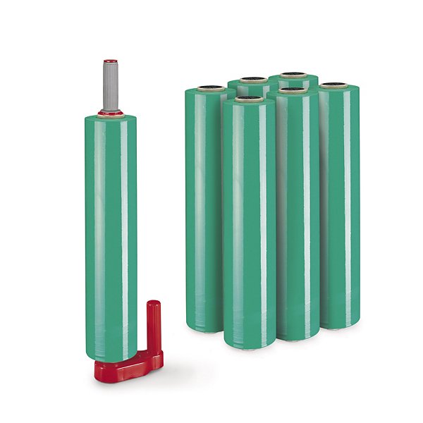 Kit 6 bobinas film estirable opaco RAJA® + 1 portarrollos plástico - 6