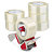 Kit 6 rollos de cinta adhesiva polipropileno RAJA® + Dispensador - 2