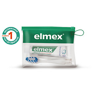 Kit dentaire de voyage Sensitive Elmex, brosse à dents + dentifrice 20 ml