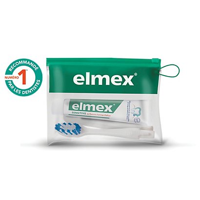 Kit dentaire de voyage Sensitive Elmex, brosse à dents + dentifrice 20 ml
