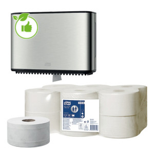 KIT distributeur -50% + 12 mIni bobines papier toilette Tork