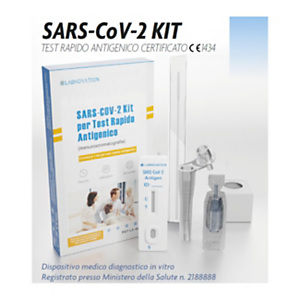 Kit per Test Rapido Antigenico Monouso, Certificato CE, Dispositivo medico diagnostico in vitro registrato presso il Ministero della Salute N. 2188888 Kit per Test Rapido Antigenico Monouso, Certificato CE, Dispositivo medico diagnostico in vitro registrato presso il Ministero della Salute N. 2188888