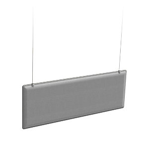 Kit sospensione verticale a soffitto con cavetti per pannelli fonoassorbenti 120, 140 e 160 cm, Zincato