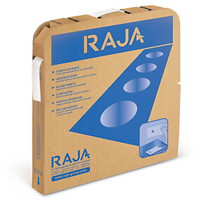 Klebepunkte in der Spenderbox RAJA Klebepunkte in der Spenderbox RAJA