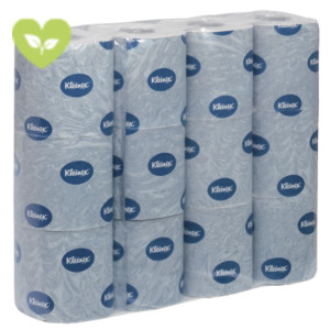 Kleenex® 250 Rotolo di carta igienica standard, 2 veli, 250 fogli, 95 mm, Bianco (confezione 12 rotoli)