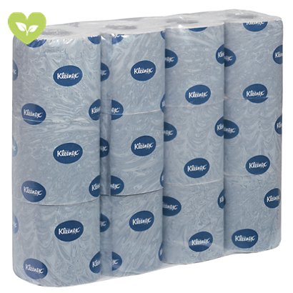 Kleenex® 250 Rotolo di carta igienica standard, 2 veli, 250 fogli, 95 mm, Bianco (confezione 12 rotoli) - 1