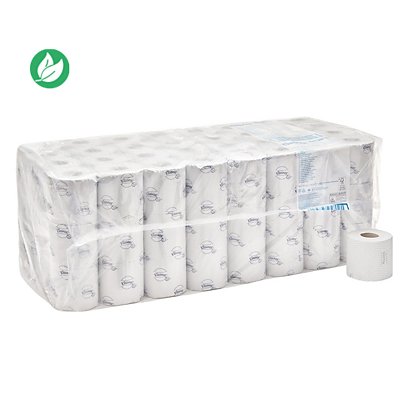Kleenex® 250 Standard, rouleau de papier toilette, double épaisseur, 250 feuilles, 95 mm, Blanc - Lot 12 rouleaux - 1