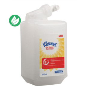 Kleenex® Gel hydro alcoolique hydratant pour les mains - Cartouche de 1 L