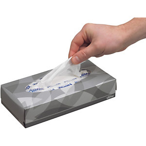 Kleenex® Pañuelos faciales estándar, 2 capas, 100 hojas, 185 mm, blanco