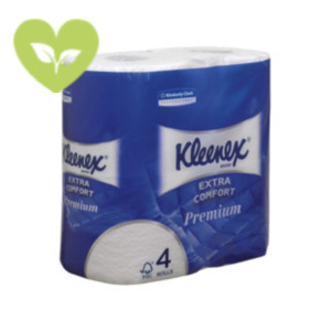 Kleenex® Premium Rotolo di carta igienica standard, 4 veli, 160 fogli, 98 mm, Bianco
