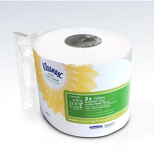 Kleenex® Ultra Jumbo Rotolo di carta igienica, 1 velo, 76 fogli, 95 mm, Bianco Kleenex® Ultra Jumbo Rotolo di carta igienica, 1 velo, 76 fogli, 95 mm, Bianco