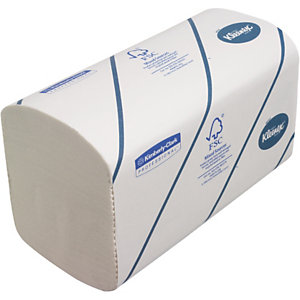Kleenex® Ultra Toallitas de papel plegadas pequeñas, 2 capas, 186 hojas, interplegado, 215 mm, blanco