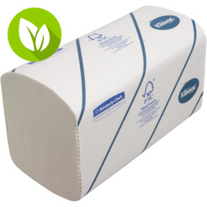 Kleenex® Ultra Toallitas de papel plegadas pequeñas, 2 capas, 186 hojas, interplegado, 215 mm, blanco