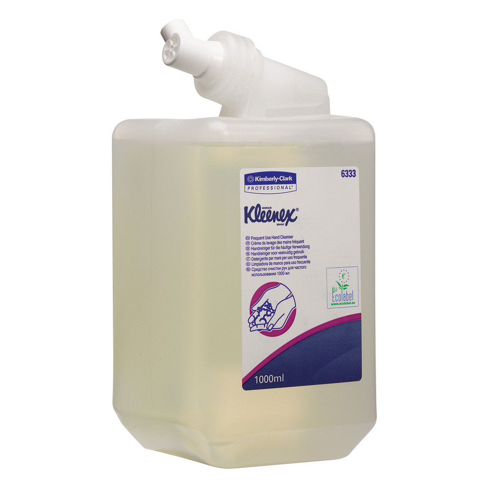 Lot de 6 - Kleenex® Usage fréquent savon liquide nettoyant pour mains cassette 1 l transparent