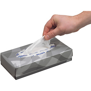Kleenex® Veline cosmetiche, 2 veli, 100 fogli, 186 x 215 mm, Bianco Kleenex® Veline cosmetiche, 2 veli, 100 fogli, 186 x 215 mm, Bianco