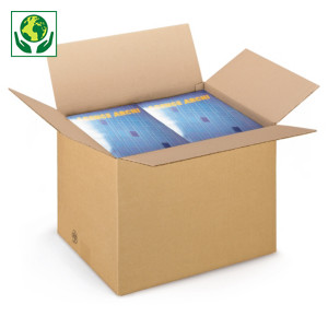Klopové krabice 3VVL, trojvrstvové, hnedé, dĺžka od 300 mm do 390 mm | RAJA