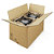 Klopové krabice 7VVL, sedemvrstvové, paletizovateľné, hnedé | RAJA - 1