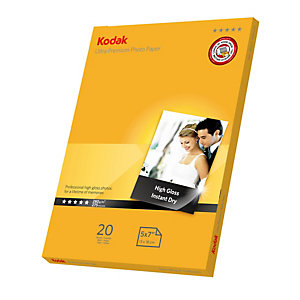 Kodak - Carta fotografica Ultra Premium Gloss - 13 x 18 cm - 280 gr - 20 fogli - 5740