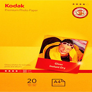 Kodak - Carta Fotografica Ultra Premium Gloss - A4 - 240 gr - 20 fogli - 5740