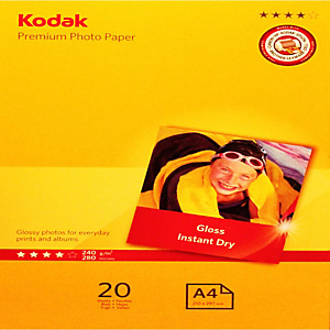 Kodak - Carta Fotografica Ultra Premium Gloss - A4 - 240 gr - 20 fogli - 5740 Kodak - Carta Fotografica Ultra Premium Gloss - A4 - 240 gr - 20 fogli - 5740