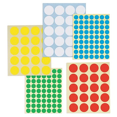 Kolorowe etykiety okrągłe arkusz A5 - 1