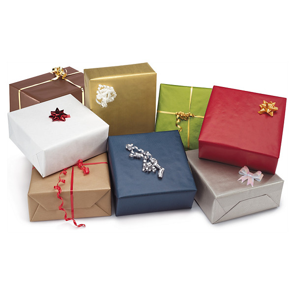 Kolorowy  papier kraft do pakowania prezentów - wyprzedaż - 1