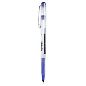 Kores PN1 Bolígrafo de punta de aguja fina de 0,5 mm, tinta azul