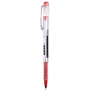 Kores PN1 Bolígrafo de punta de aguja fina de 0,5 mm, tinta rojo