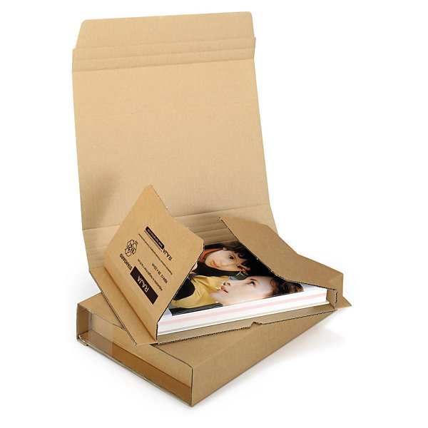 Krížové obaly na knihy so samolepiacim uzáverom 3VVL, trojvrstvové, hnedé, formát A4 | RAJA - 2