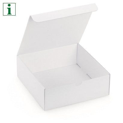 Kraft gift boxes, white, 360x300x80mm, pack of 25 - 1