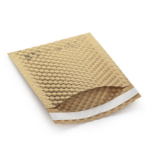 Kraft paper bubble bags with adhesive strip 